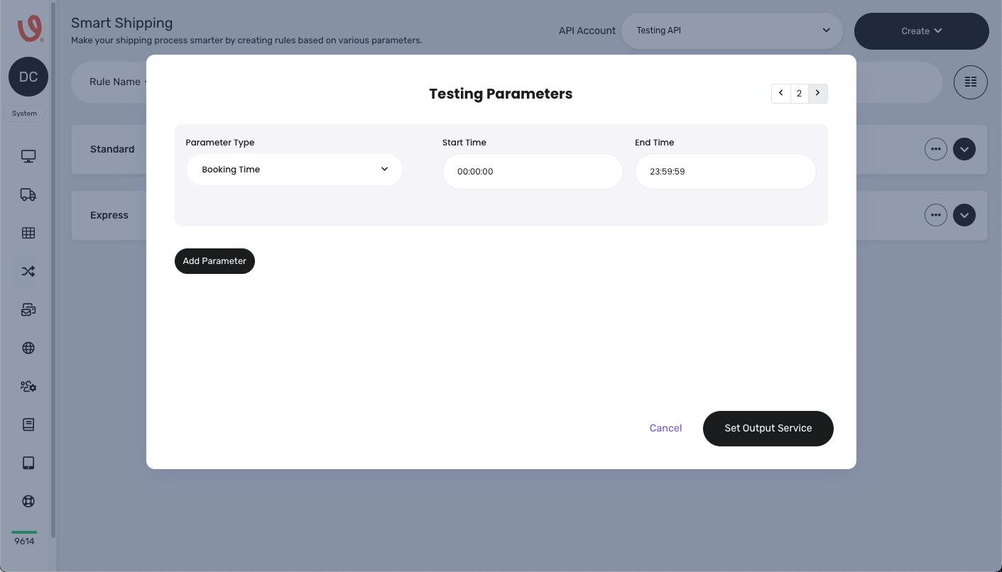 Booking Time Rule Parameters Voila